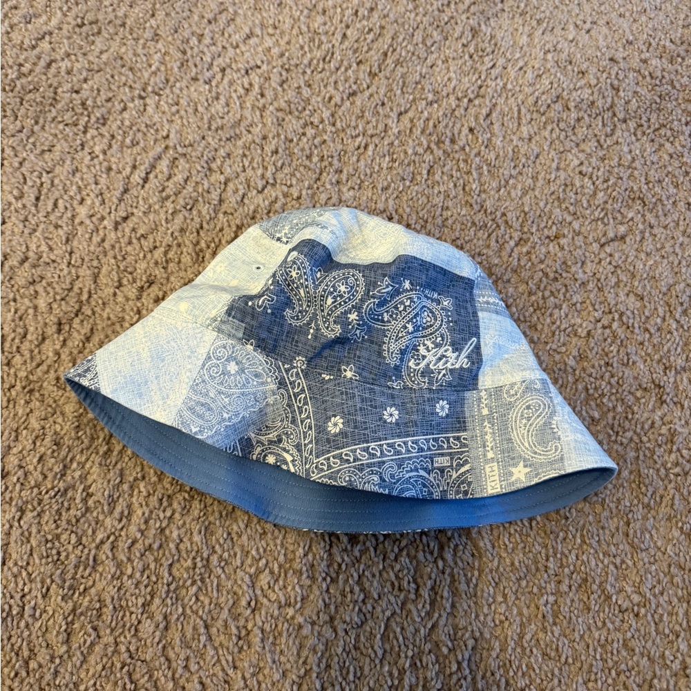 Kith Blue Paisley Reversible Bucket Hat